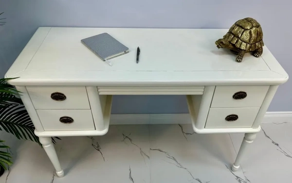 Стол туалетный с зеркалом "Мария Сильва" Слоновая кость MS832-MS833  купить в интернет магазине Мебель из массива. Звоните +7 495 961-63-63 Туалетные столы из массива дерева