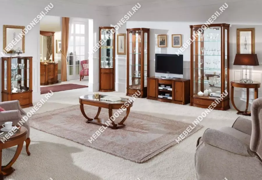 Витрина однодверная с ящиком Nogal-5  